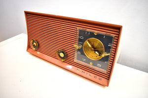 Bluetooth Ready To Go - Pink Clay Tan and White 1959 Philco Model J773-124 AM Vacuum Tube Radio Sounds and Looks Great!