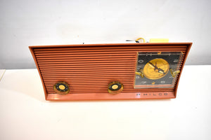 Bluetooth Ready To Go - Pink Clay Tan and White 1959 Philco Model J773-124 AM Vacuum Tube Radio Sounds and Looks Great!