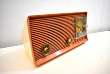 Load image into Gallery viewer, Bluetooth Ready To Go - Pink Clay Tan and White 1959 Philco Model J773-124 AM Vacuum Tube Radio Sounds and Looks Great!