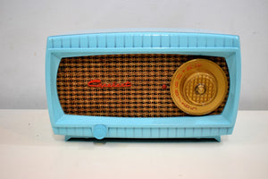 Turquoise and Wicker Vintage 1949 Capehart Model 3T55B AM Vacuum Tube Radio Totally Restored!