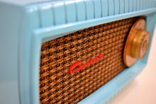 Load image into Gallery viewer, Turquoise and Wicker Vintage 1949 Capehart Model 3T55B AM Vacuum Tube Radio Totally Restored!