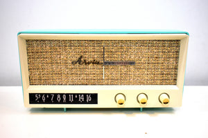 Aquamarine Blue Retro Jetsons Vintage 1959 Arvin 2585 AM Tube Radio Retro Glory!
