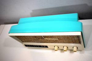 Aquamarine Blue Retro Jetsons Vintage 1959 Arvin 2585 AM Tube Radio Retro Glory!
