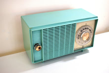 画像をギャラリービューアに読み込む, ターコイズ 1959 ゼネラル エレクトリック モデル T129 AM ビンテージ ラジオ ミッドセンチュリー レトロ ワンダー!
