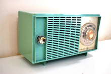 Load image into Gallery viewer, Turquoise 1959 General Electric Model T129 AM Vintage Radio Mid Century Retro Wonder!