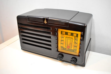 Umber Brown Bakelite 1940 Emerson Model 333 AM Tube Radio Sounds Marvelous! Awesome Condition!