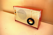 Load image into Gallery viewer, Vermillion Orange and White 1960 Westinghouse Model H-749T5 AM Vacuum Tube Radio Sounds Great! Excellent Condition!