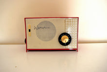 Load image into Gallery viewer, Vermillion Orange and White 1960 Westinghouse Model H-749T5 AM Vacuum Tube Radio Sounds Great! Excellent Condition!