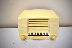 Antiqua アイボリー 1950 FADA "Coloradio" モデル 855 真空管ラジオ 見た目も音も素晴らしい！