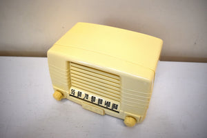 Antiqua Ivory 1950 FADA "Coloradio" Model 855 Vacuum Tube Radio Looks and Sounds Great!