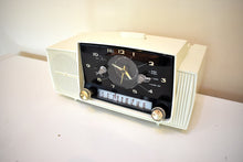 Load image into Gallery viewer, Bluetooth Ready To Go - Alpine White 1959 General Electric Model 914D Vacuum Tube AM Clock Radio Excellent Shape! Sounds Fantastic!