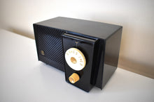 Load image into Gallery viewer, Bluetooth Ready To Go - Orchid Black 1956 Westinghouse Model H-574T4 AM Vacuum Tube Radio Excellent Condition Works Great!