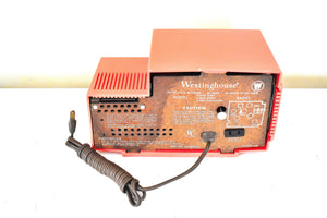 Coral 1959 Westinghouse Model H-583T5 AM Vacuum Tube Radio Split Level Cutie Great Sounding!