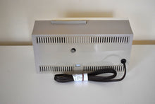 Load image into Gallery viewer, Taupe and Ivory 1965 Westinghouse Model H934L5 AM Vacuum Tube Clock Radio Sounds Great!