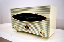 Load image into Gallery viewer, Moon Base White 1956 Zenith Model A615F Vacuum Tube AM Radio Sputnik Period Headturner!