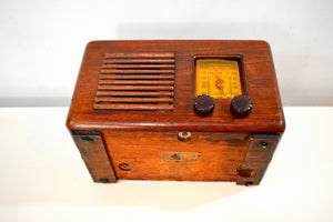 Bluetooth Ready To Go - Wood Vintage 1940s Homestead Model Unknown AM Vacuum Tube Radio Nice Little Woody