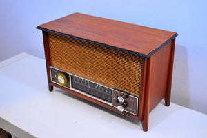 Bluetooth 準備完了 - ウッド 1963 ゼニス モデル K731 AM FM 真空管ラジオ 優れた状態とサウンド！