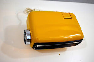 Mellow Yellow Vintage 1970s Sankyo Model 102 Roller Alarm Clock Works Great!