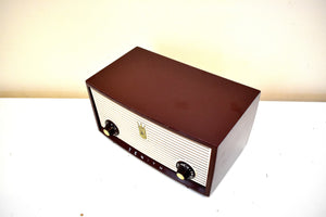 Oxblood Ivory 1960 Zenith Model B508R AM Vacuum Tube Radio Souds Great! Excellent Condition!