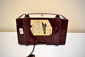 Oxblood Ivory 1960 Zenith Model B508R AM Vacuum Tube Radio Souds Great! Excellent Condition!