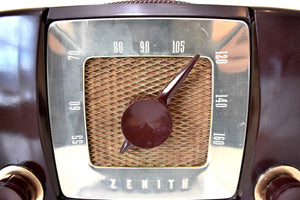アンバーブラウン 1951 ゼニス モデル H615 AM 真空管ラジオ 人気モデルのサウンドはまさにチャンピオン！