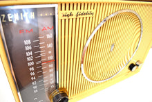 画像をギャラリービューアに読み込む, デュアル スピーカー オーク材キャビネット 1964 ゼニス モデル H845 AM/FM ラジオ マンモス サウンド!