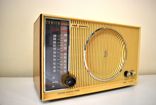 画像をギャラリービューアに読み込む, デュアル スピーカー オーク材キャビネット 1964 ゼニス モデル H845 AM/FM ラジオ マンモス サウンド!