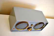Load image into Gallery viewer, Gull Gray 1956 Zenith Model Z512G AM Vacuum Tube Radio Rare Color Owl Eyes!