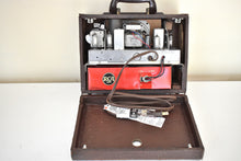 Load image into Gallery viewer, Rawhide Brown 1950 Zenith Model 4-G-903 Portable Vacuum Tube AM Lunch Box Radio! Works Like A Champ!