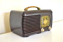画像をギャラリービューアに読み込む, モカブラウン 1942年ゼニスモデル 6-D-510 AM真空管ラジオ ベークライトの美しさ！