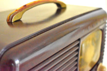 画像をギャラリービューアに読み込む, モカブラウン 1942年ゼニスモデル 6-D-510 AM真空管ラジオ ベークライトの美しさ！