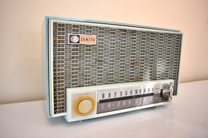 ダイヤモンド ブルー 1963 ゼニス モデル 7K06 AM FM 真空管ラジオ 素晴らしい状態です！