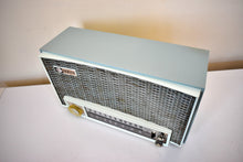 画像をギャラリービューアに読み込む, ダイヤモンド ブルー 1963 ゼニス モデル 7K06 AM FM 真空管ラジオ 素晴らしい状態です！