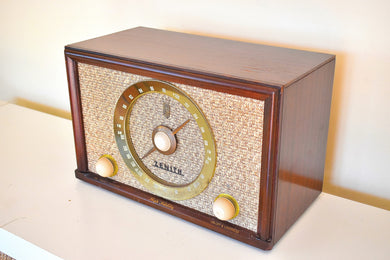 Cherry Wood 1956 Zenith Model B835R AM/FM Vacuum Tube Radio Sound Generating Beast!