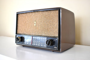 Nutmeg Brown 1950 Zenith Model C-724 AM/FM Vacuum Tube Radio Sounds Great Excellent Condition!