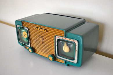 Gumby Green 1952 Zenith Model K622 AM Vintage Vacuum Tube Radio Gorgeous Looking Restoration