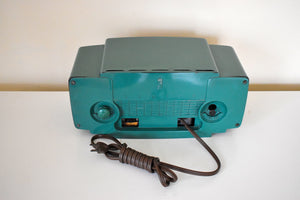 ガンビー グリーン 1952 ゼニス モデル K622 AM ヴィンテージ真空管ラジオ ゴージャスな外観の修復