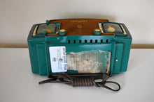 画像をギャラリービューアに読み込む, ガンビー グリーン 1952 ゼニス モデル K622 AM ヴィンテージ真空管ラジオ ゴージャスな外観の修復