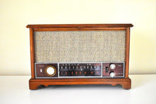 Load image into Gallery viewer, Fine Solid Wood Cabinetry Mid Century 1963 Zenith Model K731 AM FM Vacuum Tube Radio Excellent Condition Stellar Sounding!