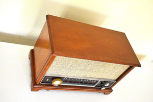 高級無垢材キャビネット ミッドセンチュリー 1963 ゼニス モデル K731 AM FM 真空管ラジオ 素晴らしい状態で素晴らしいサウンドです。