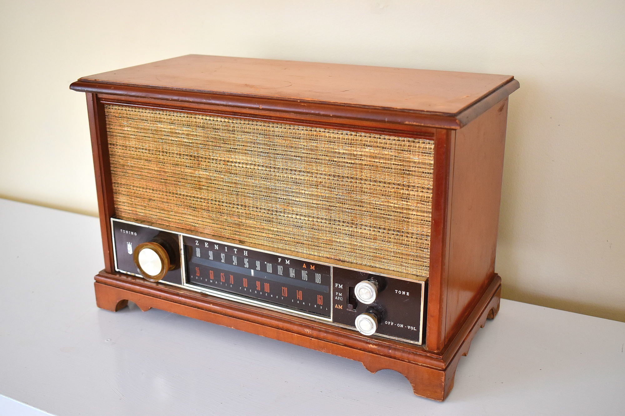 ハニーメープル材 ミッドセンチュリー 1959年 ゼニスモデル K731 AM FM 