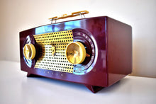 Load image into Gallery viewer, Bluetooth Ready To Go - Burgundy Maroon 1954 Zenith Model R514R AM Vacuum Tube Radio