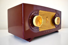 Load image into Gallery viewer, Bluetooth Ready To Go - Burgundy Maroon 1954 Zenith Model R514R AM Vacuum Tube Radio