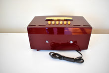 Load image into Gallery viewer, Bluetooth Ready To Go - Burgundy Maroon 1954 Zenith Model R514R AM Vacuum Tube Radio