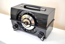 画像をギャラリービューアに読み込む, ハーレー ブラック 1954 ゼニス モデル R615Y AM 真空管ラジオ 美品!ファットボーイのように大声で！