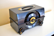 Load image into Gallery viewer, Harley Black 1954 Zenith Model R615Y AM Vacuum Tube Radio Loud As A FatBoy!