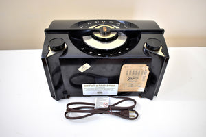 ハーレー ブラック 1954 ゼニス モデル R615Y AM 真空管ラジオ 美品!ファットボーイのように大声で！