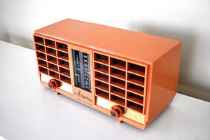 Bluetooth 準備完了 - パンプキン スパイス 1956-1957 アービン モデル 3561 真空管ラジオ デュアル スピーカー Primo!