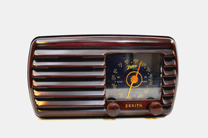 Umber Brown 1942 Zenith Model 5D-611 AM Vacuum Tube Radio Beauty of Bakelite!