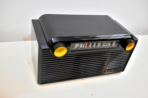 Chalcedony Black 1952 Admiral 5G35N AM Tube Radio Mid Century Appeal in Spades!